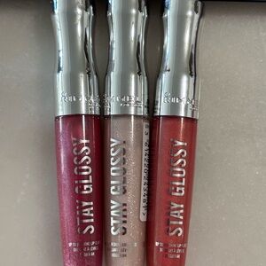 Rimmel London Stay Glossy Lip Gloss Set - Red, Nude, Pink